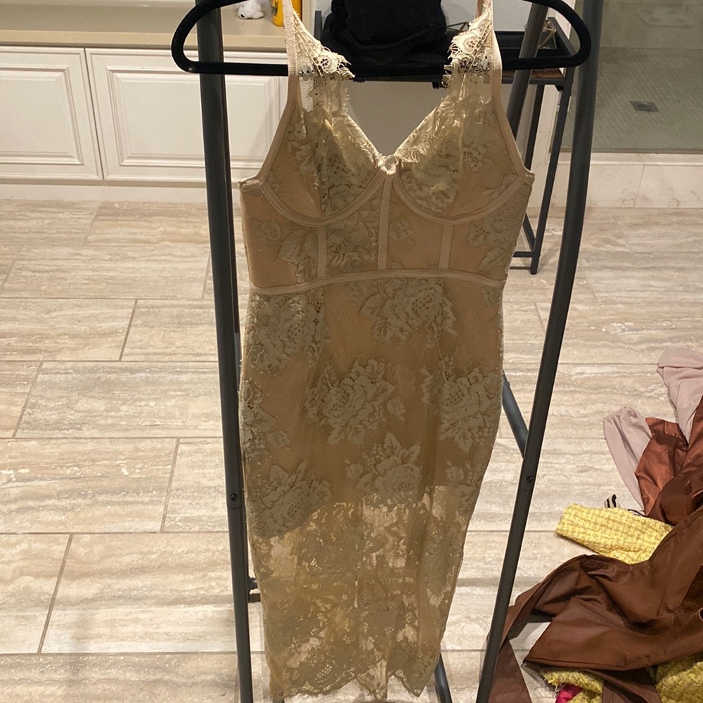 Lace mesh dress